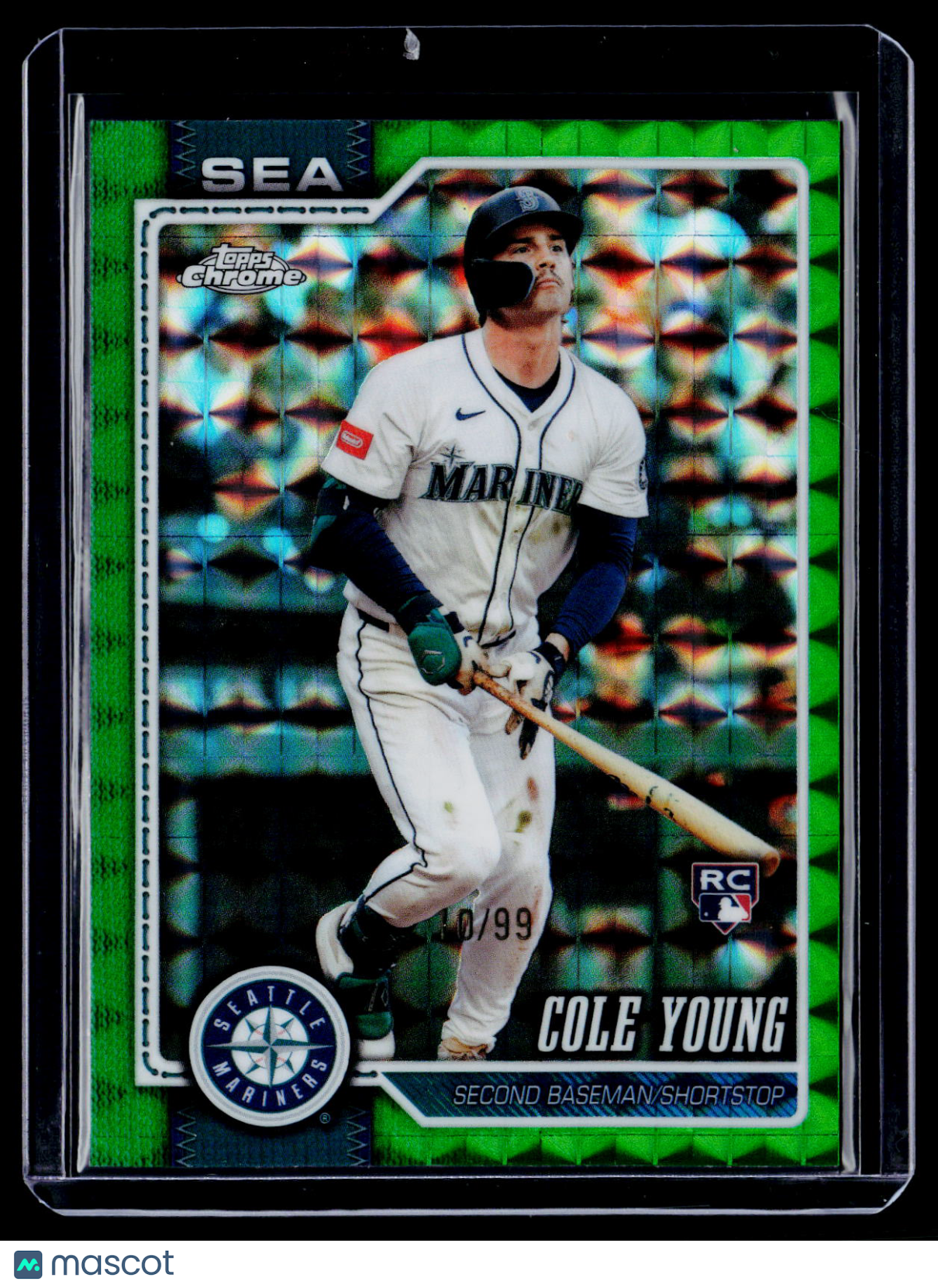 2026 Topps Chrome Cole Young Rookie Green Geometric 10/99 RC