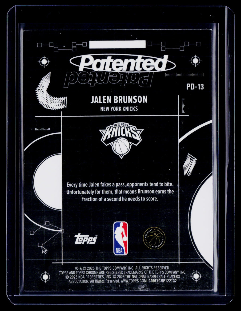 2025-26 Topps Chrome Jalen Brunson Patented Case Hit