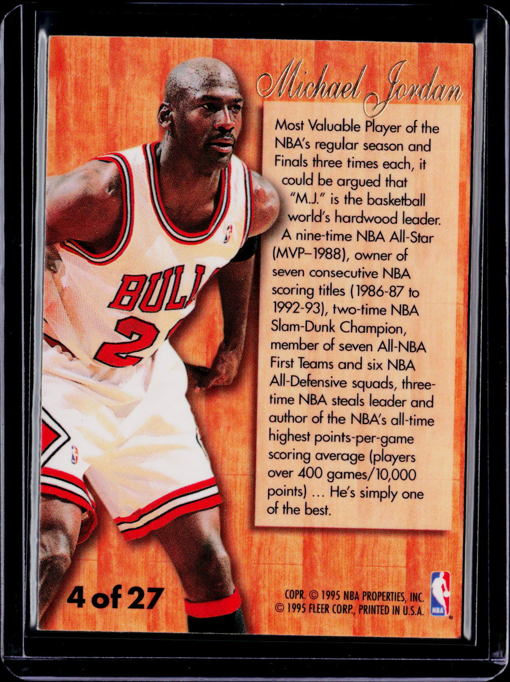 1995 Fleer Michael Jordan Flair Hardwood Leaders