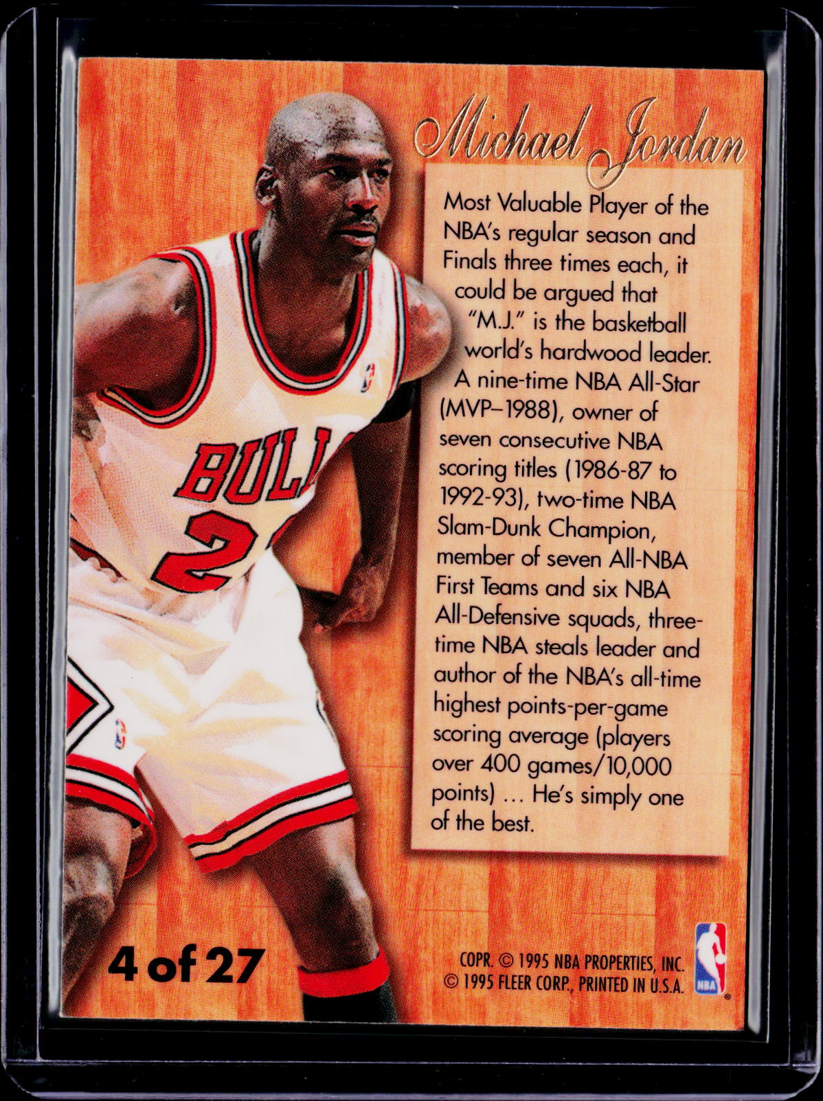 1995 Fleer Michael Jordan Flair Hardwood Leaders
