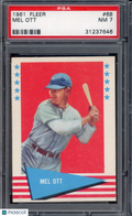 1961 Fleer Mel Ott #68 PSA 7