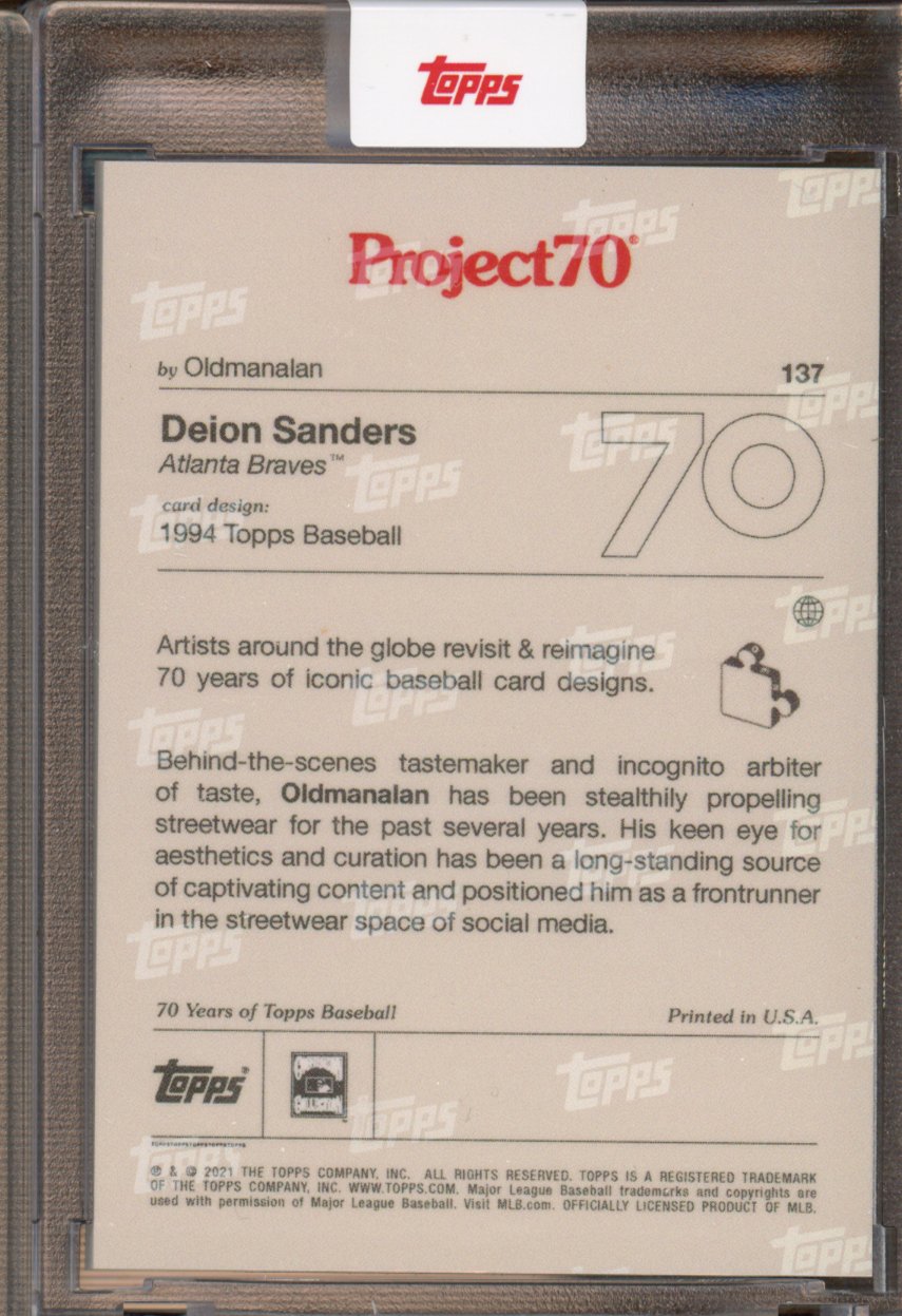 2021 Topps Project 70 Deion Sanders Oldmanalan 137