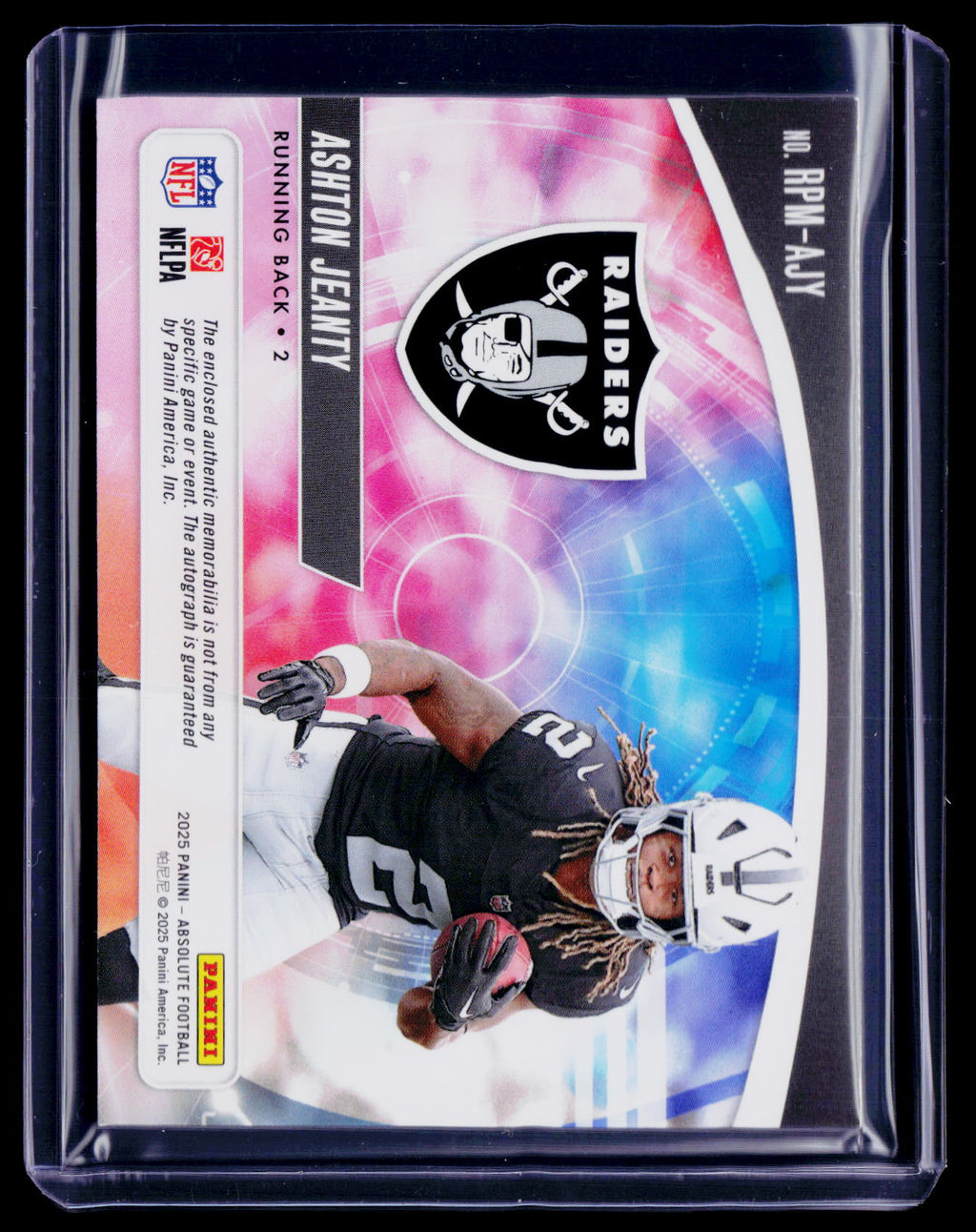 2025 Origins Ashton Jeanty Rookie Patch Auto RPA 215/399 RC