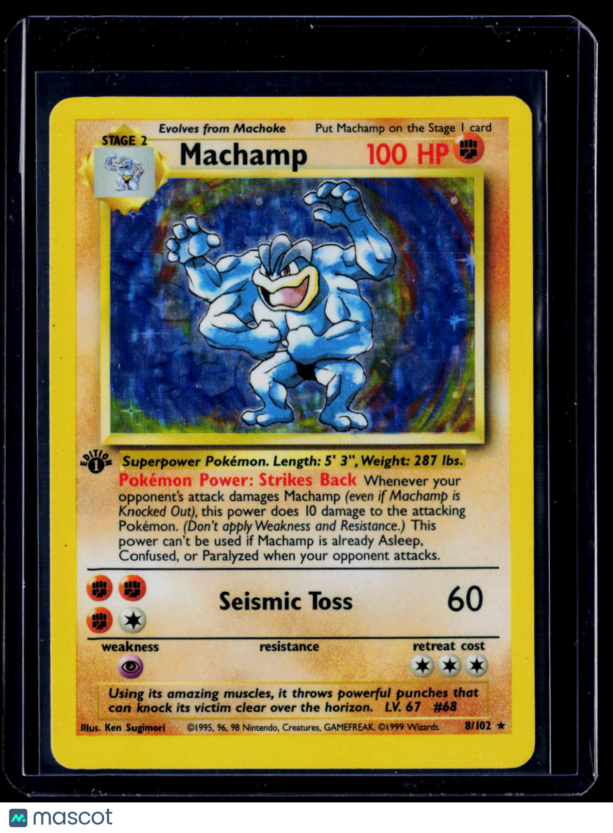 Pokemon Machamp 1st Edition 8 102