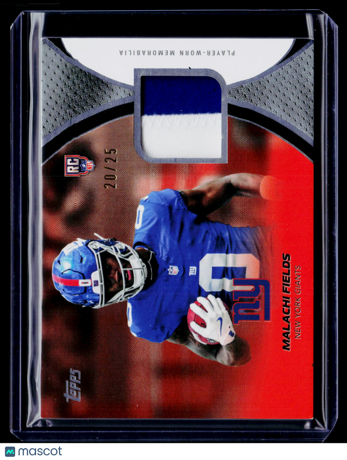 2026 Topps Flagship Malachi Fields Rookie Orange Patch 20/25