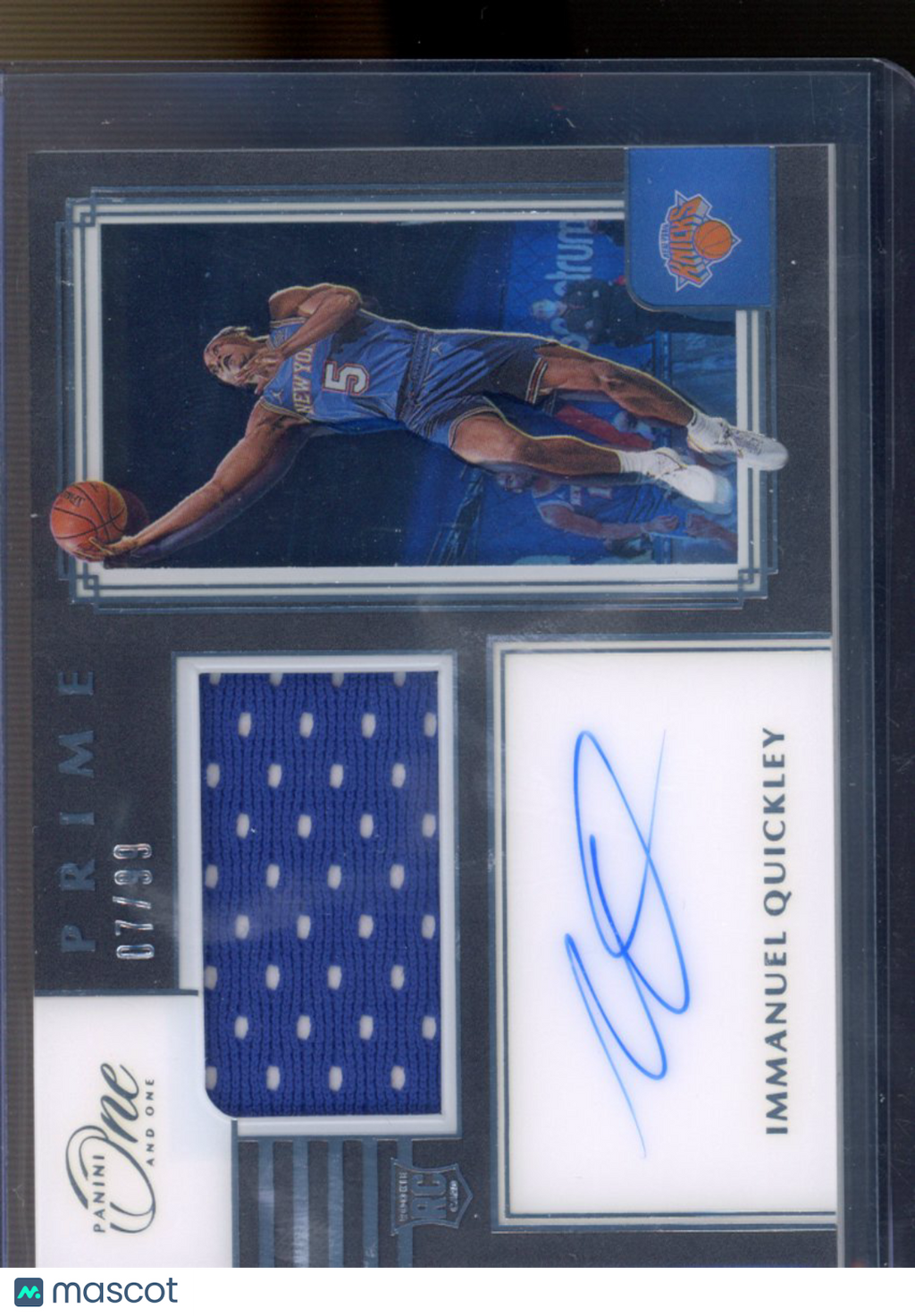 2020-21 Panini One and One Immmanuel Quickly Prime RPA 07/99 RC