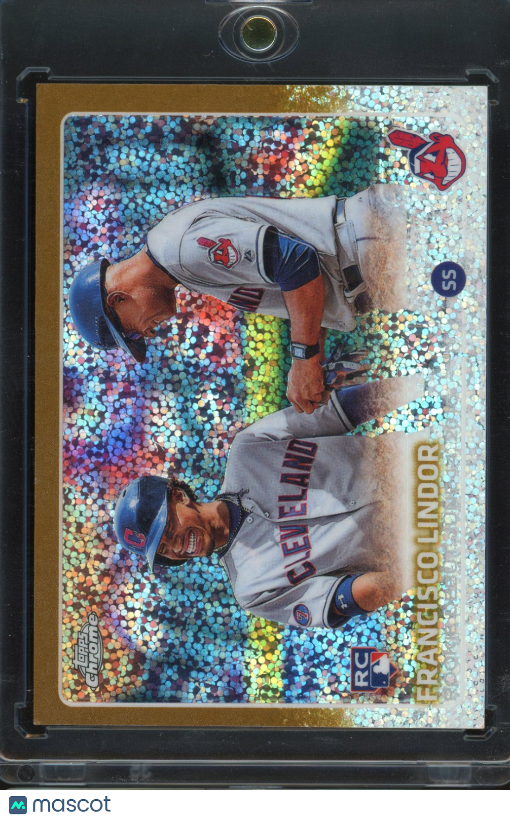 2015 Topps Chrome Update Francisco Lindor Gold Refractor 129/250 RC