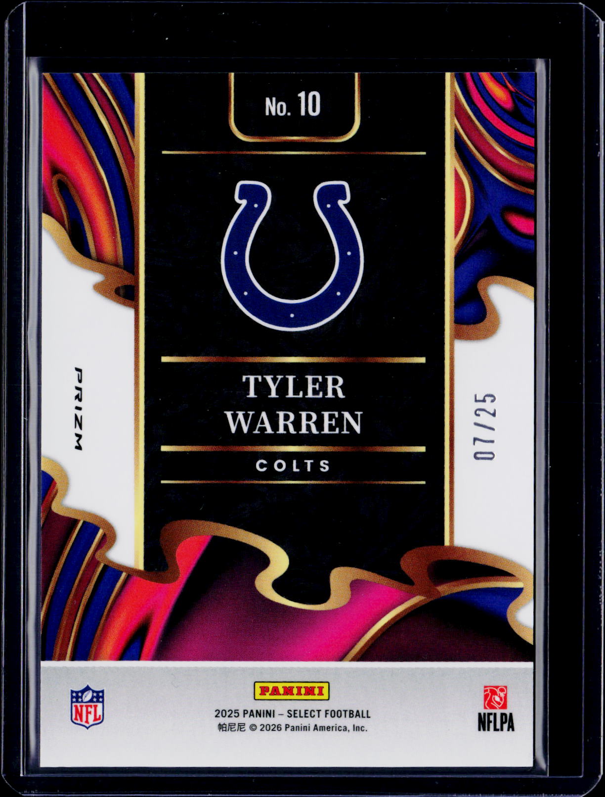 2025 Select Tyler Warren Phenomenon Tie Dye /25