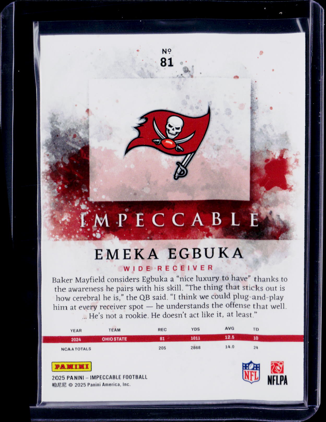 2025 Impeccable Emeka Egbuka Silver 32/60