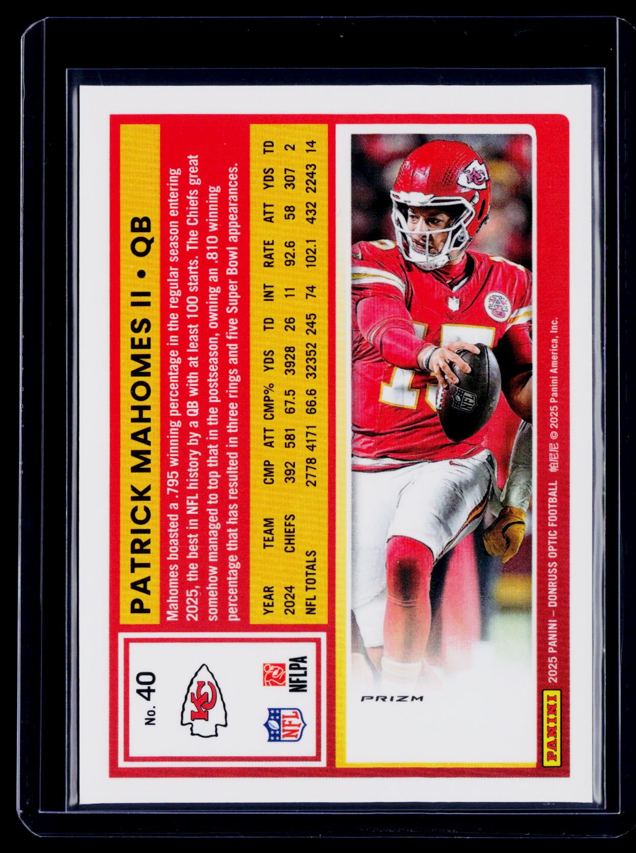 2025 Donruss Optic Patrick Mahomes Rocket Emoji SP