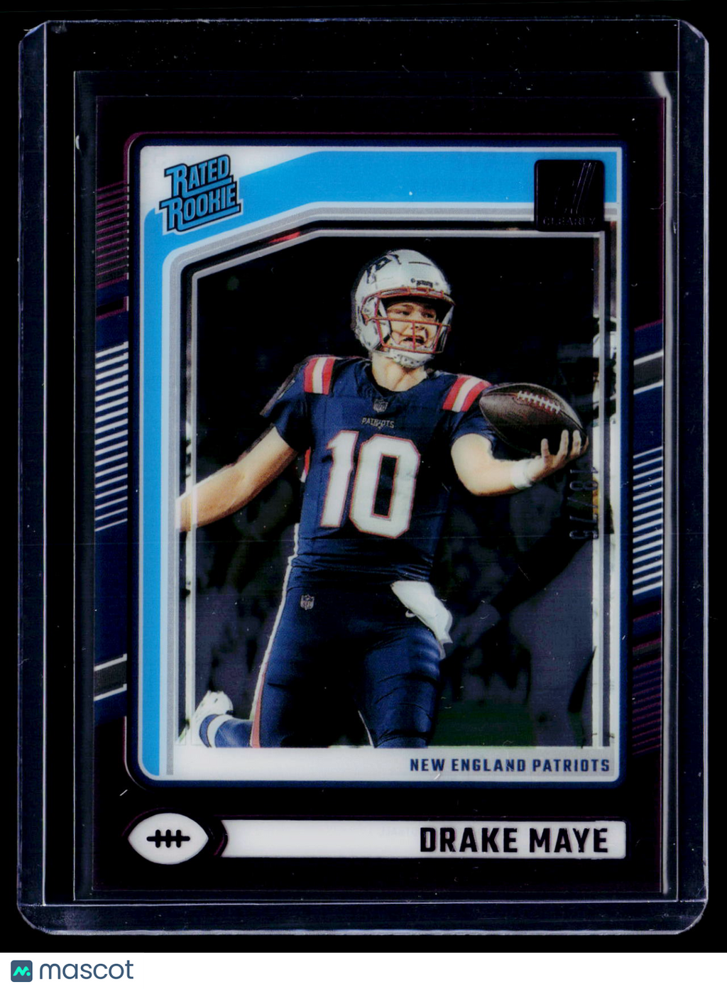 2024 Clearly Donruss Drake Maye Rookie Purple 18/75 RC