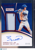 2020 Immaculate Bobby Witt Jr Prospect Patch Auto 12/15