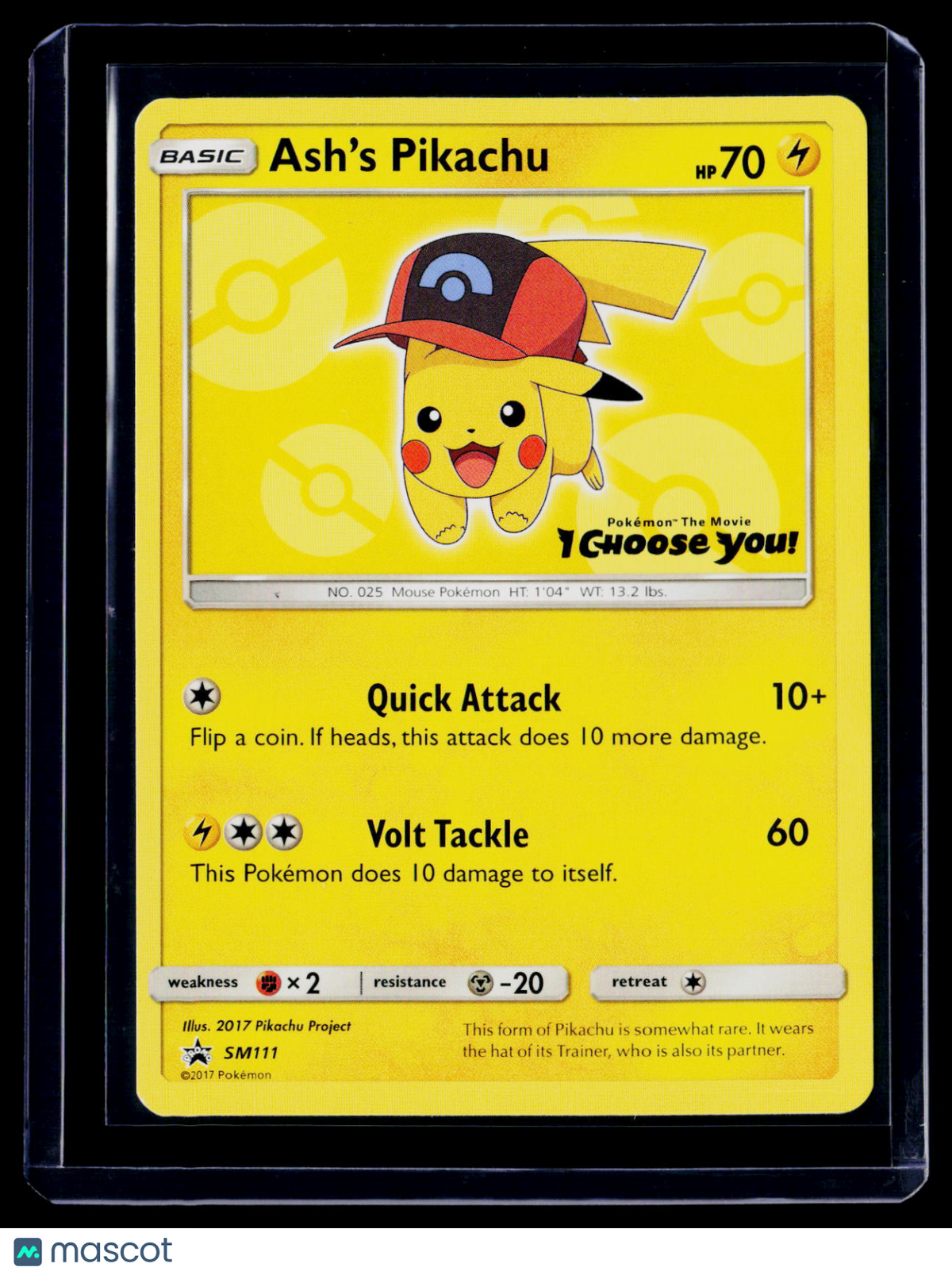 Pokemon Ash's Pikachu SM111 Promo