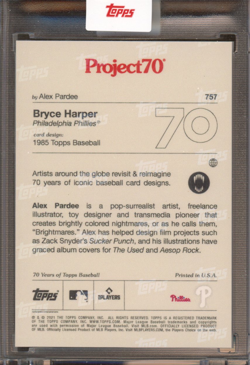 2021 Topps Project 70 Bryce Harper Alex Pardee 757