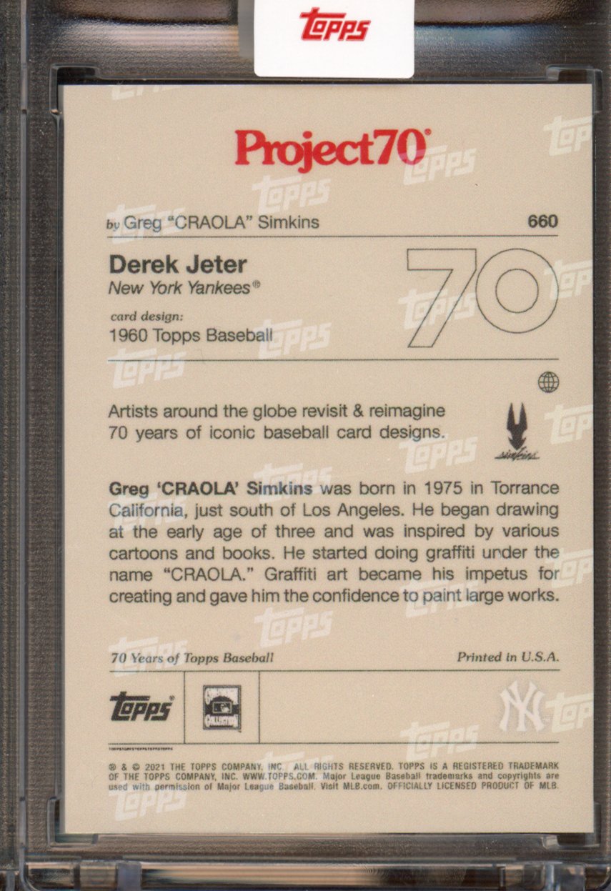 2021 Topps Project 70 Derek Jeter Greg Simkins 660