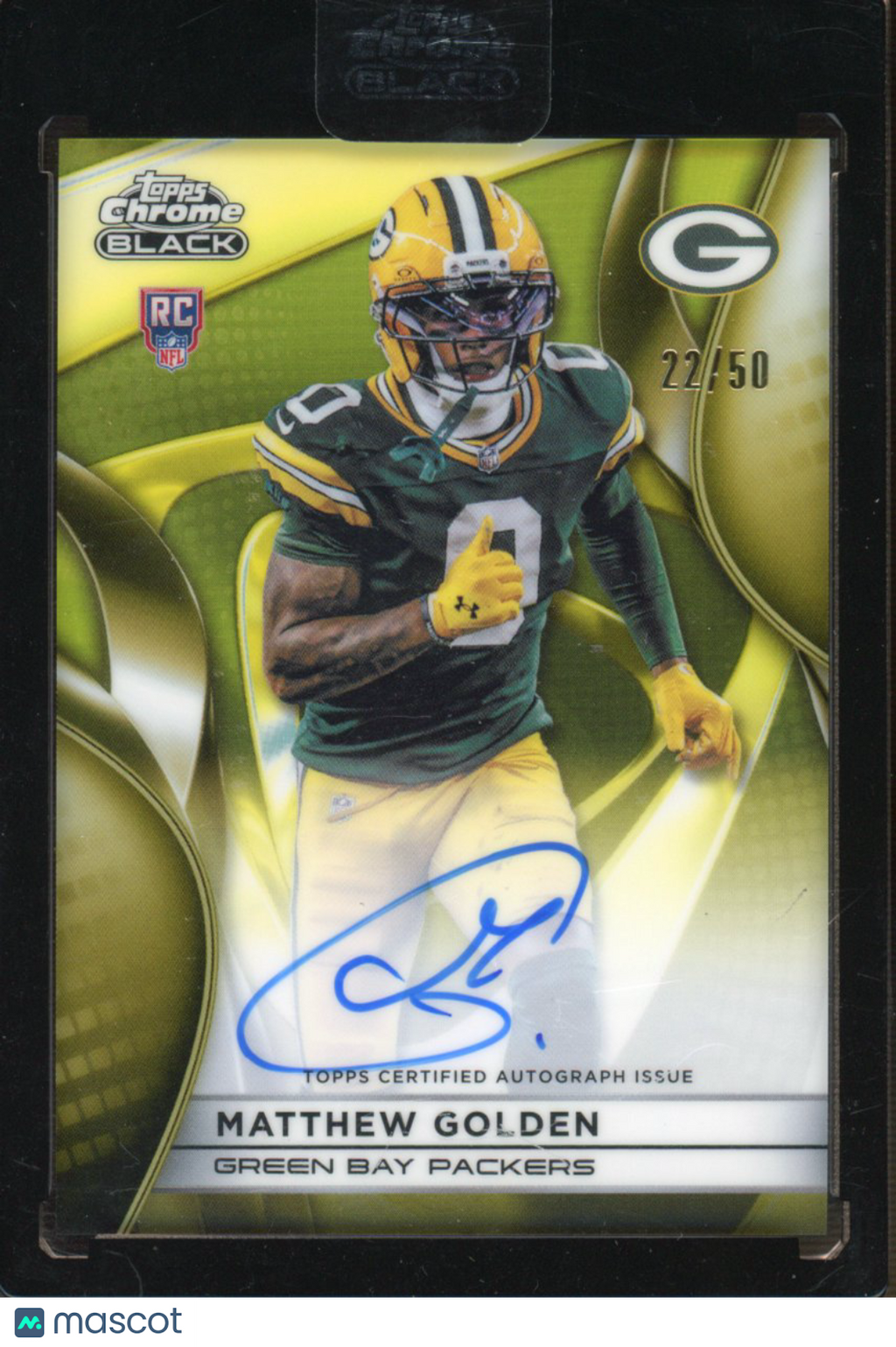 2025 Topps Chrome Black Matthew Golden Rookie Gold Auto 22/50 RC