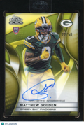 2025 Topps Chrome Black Matthew Golden Rookie Gold Auto 22/50 RC