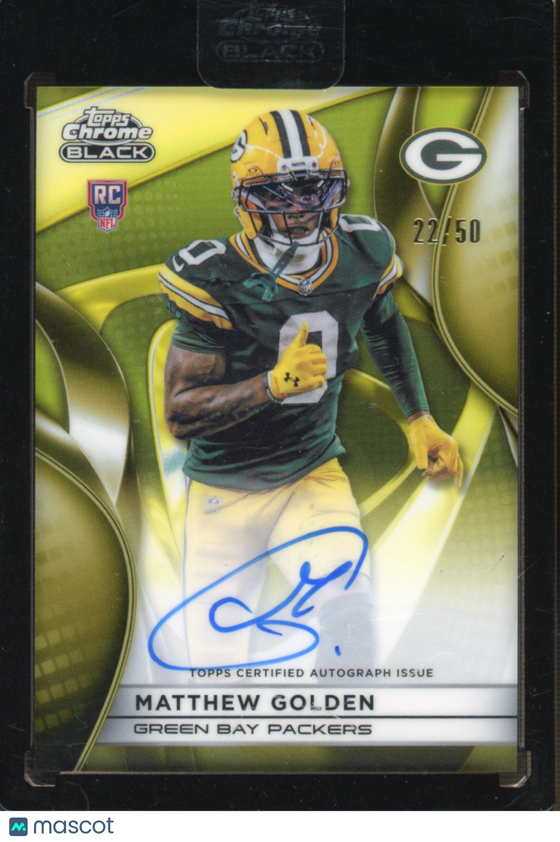 2025 Topps Chrome Black Matthew Golden Rookie Gold Auto 22/50 RC