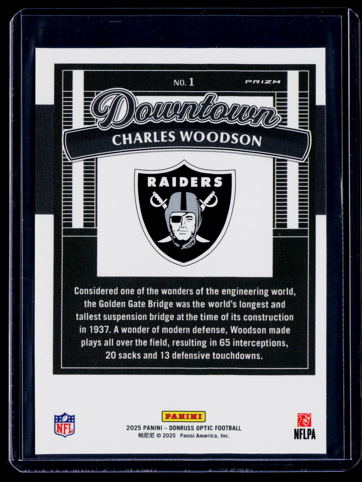 2025 Donruss Optic Charles Woodson Downtown