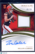 2025 Immaculate Dillion Gabriel Rookie Patch Auto 85/99 RC