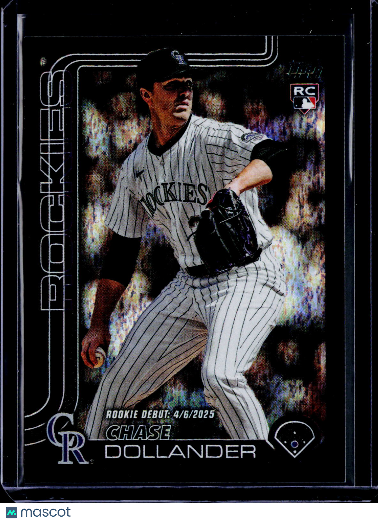 2025 Topps Update Chase Dollander Rookie Black Glitter 10/10 RC