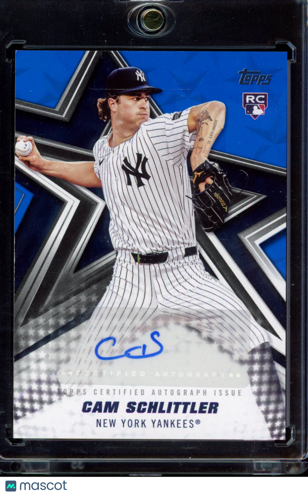 2026 Topps Cam Schlittler Baseball Stars Auto Blue 014/150 RC