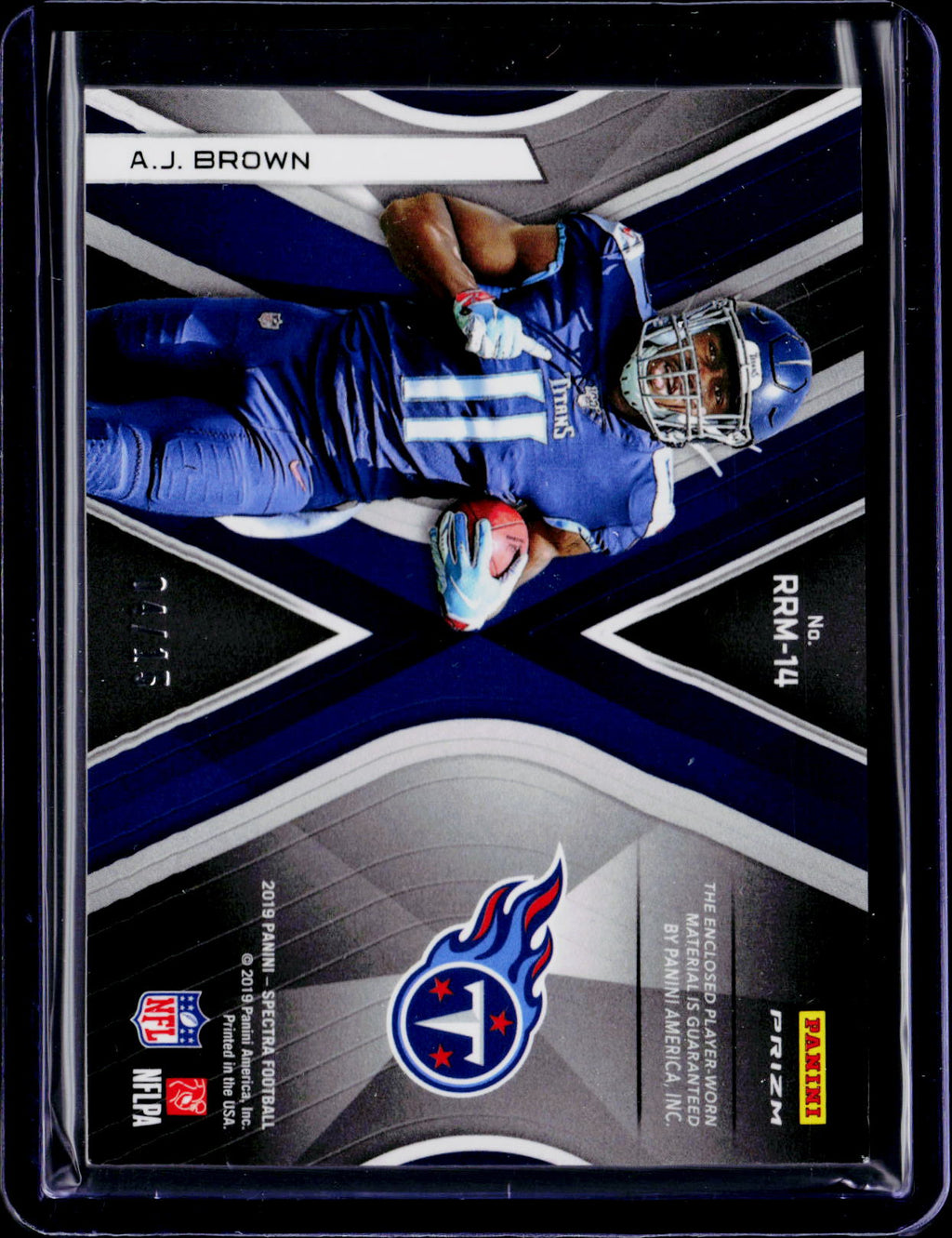 2019 Spectra AJ Brown Pink Hyper Patch 04/15 RC