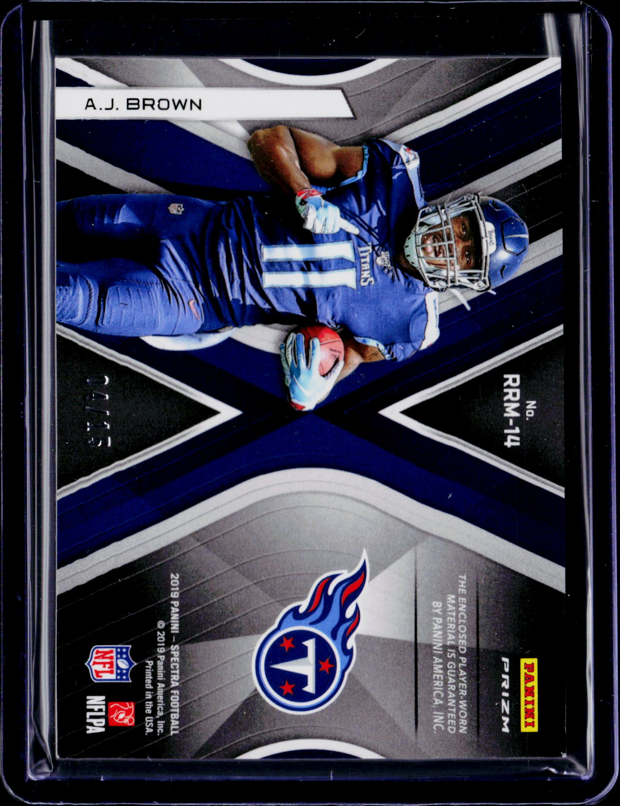 2019 Spectra AJ Brown Pink Hyper Patch 04/15 RC