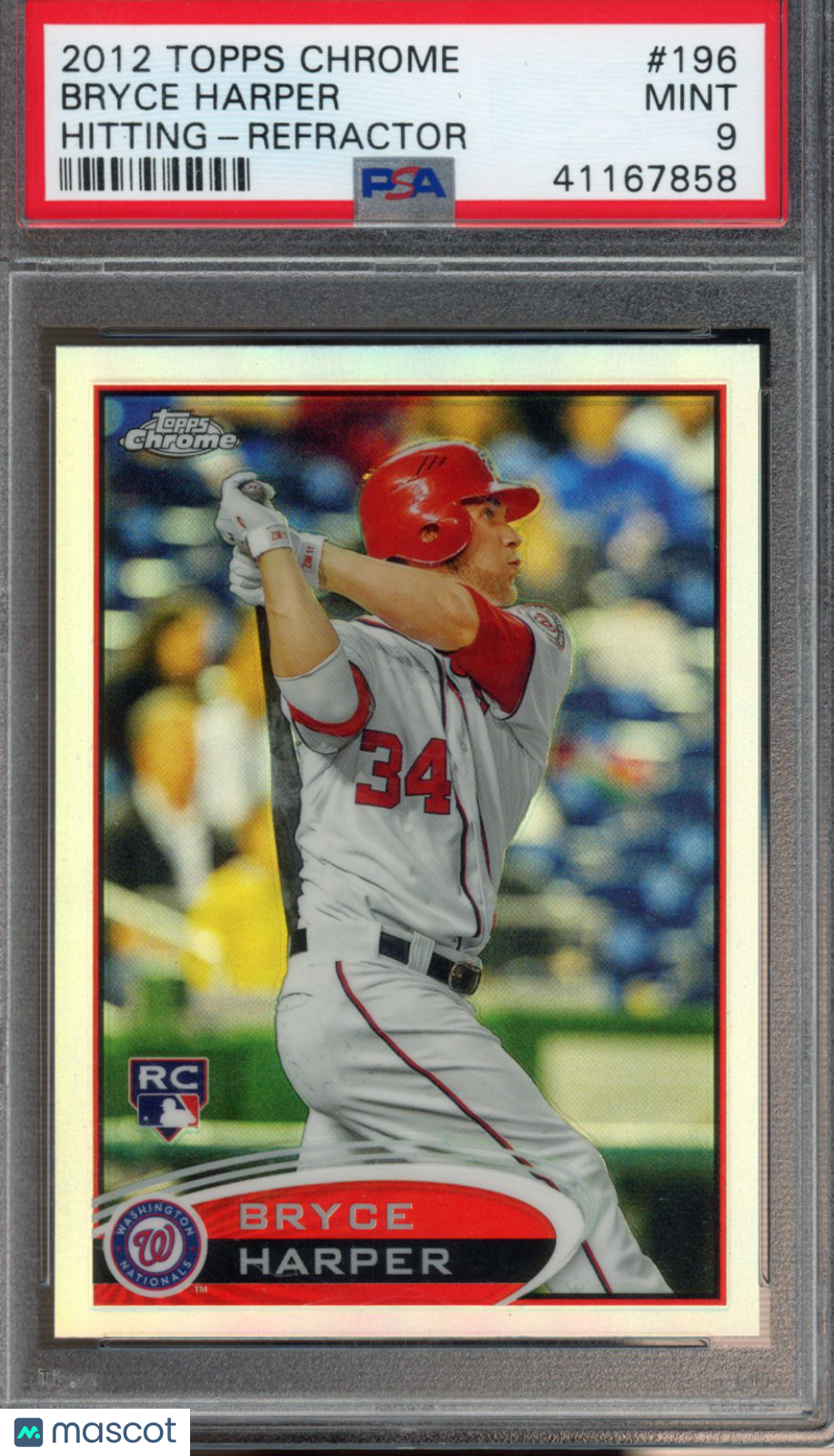2012 Topps Chrome Bryce Harper #196 Refractor PSA 9