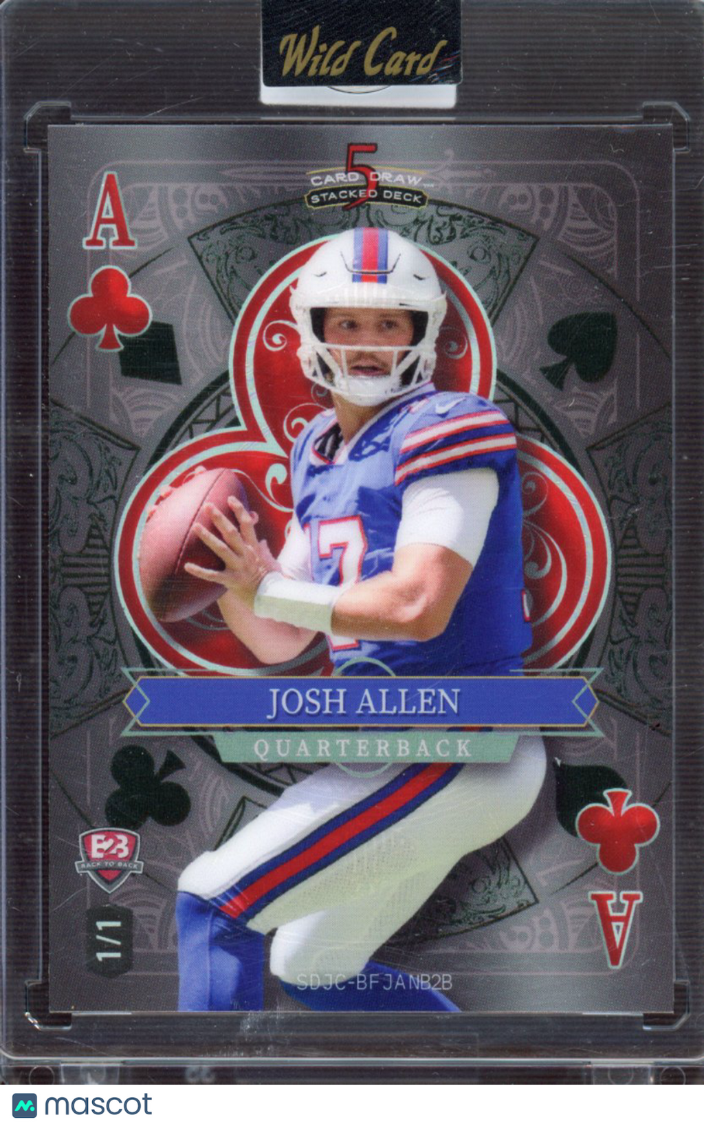 2024 Wild Card Josh Allen / Brett Favre Platinum Aces 1/1