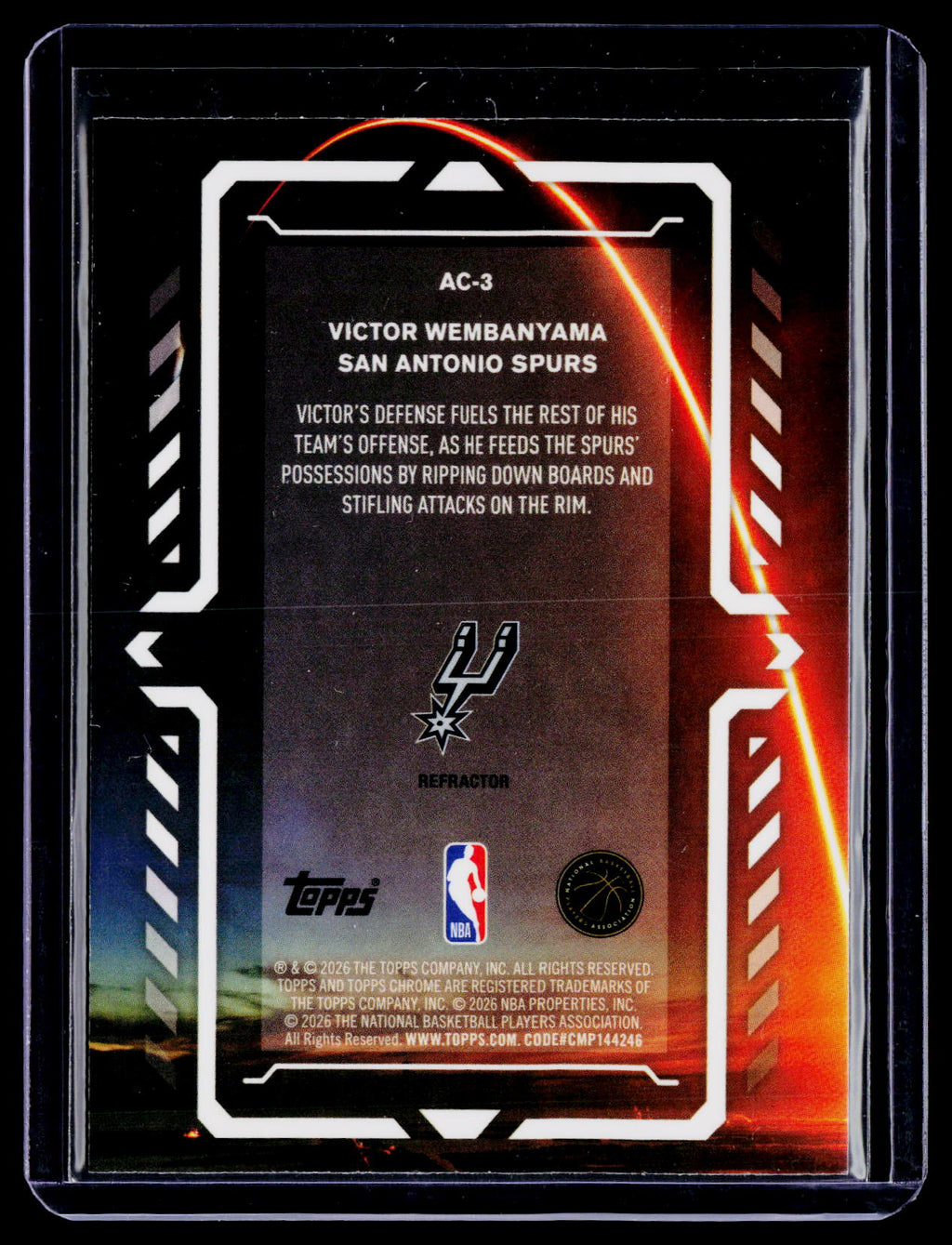 2025 Topps Chrome Update Victor Wembanyama Activators Refractor