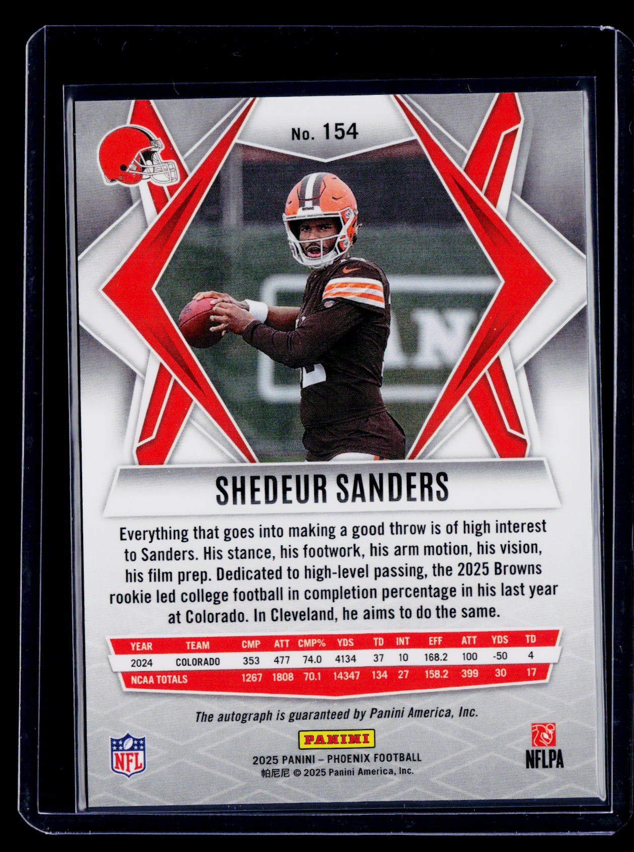 2025 Phoenix Shedeur Sanders Rookie Lazer Auto RC