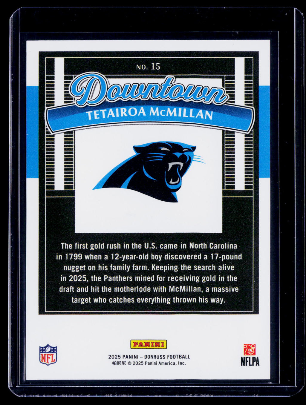 2025 Donruss Tetairoa McMillan Rookie Downtown