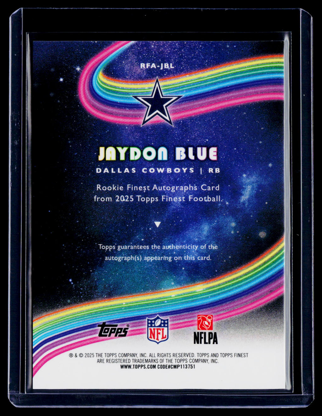 2025 Topps Finest Jaydon Blue Rookie Gold Geometric Auto 47/50 RC