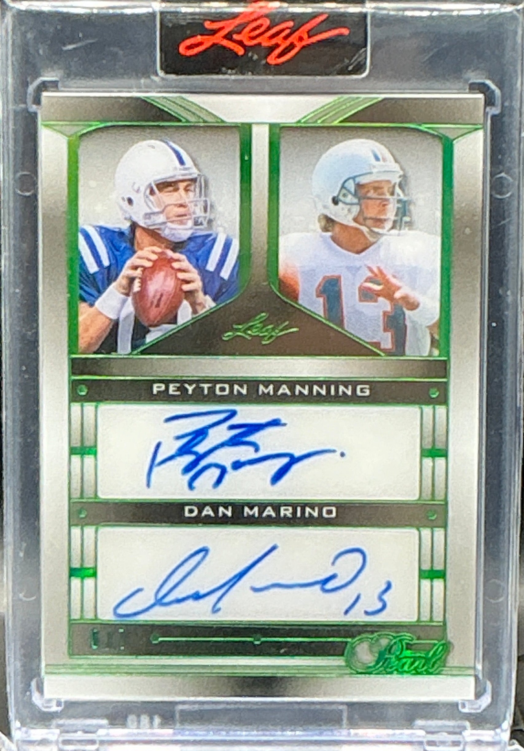 2025 Leaf Pearl Peyton Manning, Dan Marino Dual Auto 6/7
