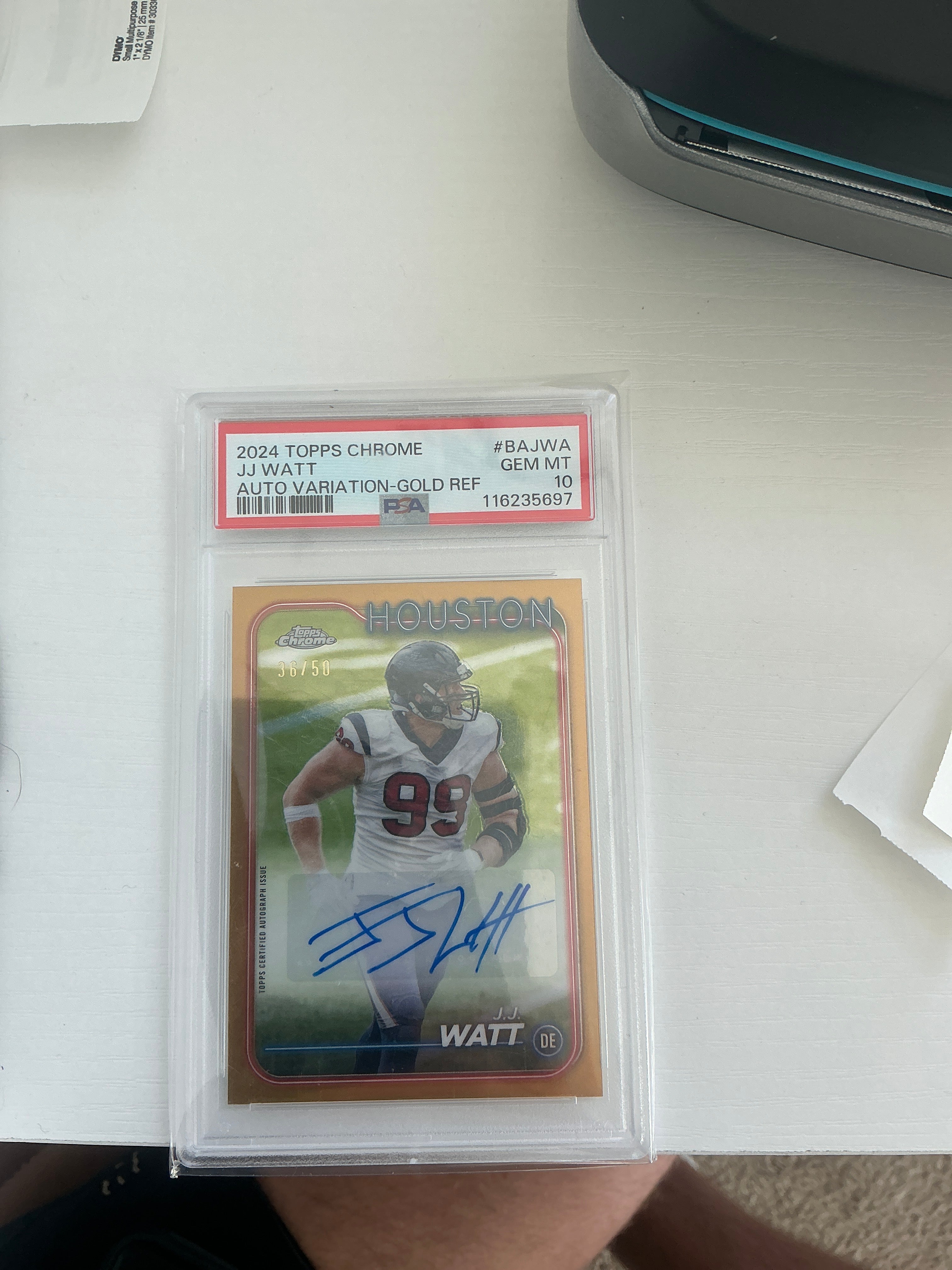 2024 Topps Chrome JJ Watt Auto Variation-Gold