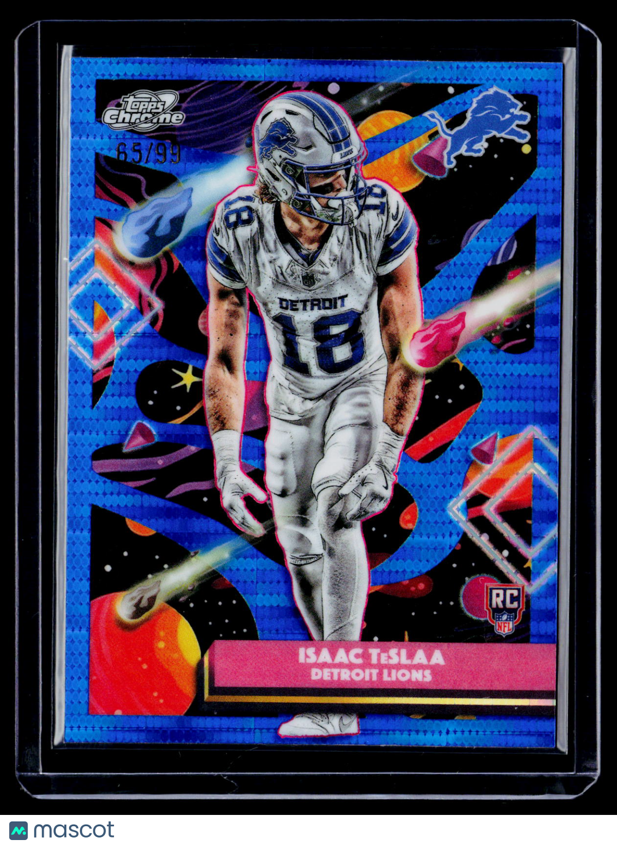 2025 Topps Chrome Cosmic Isaac TeSlaa Rookie Blue Moon 65/99 RC