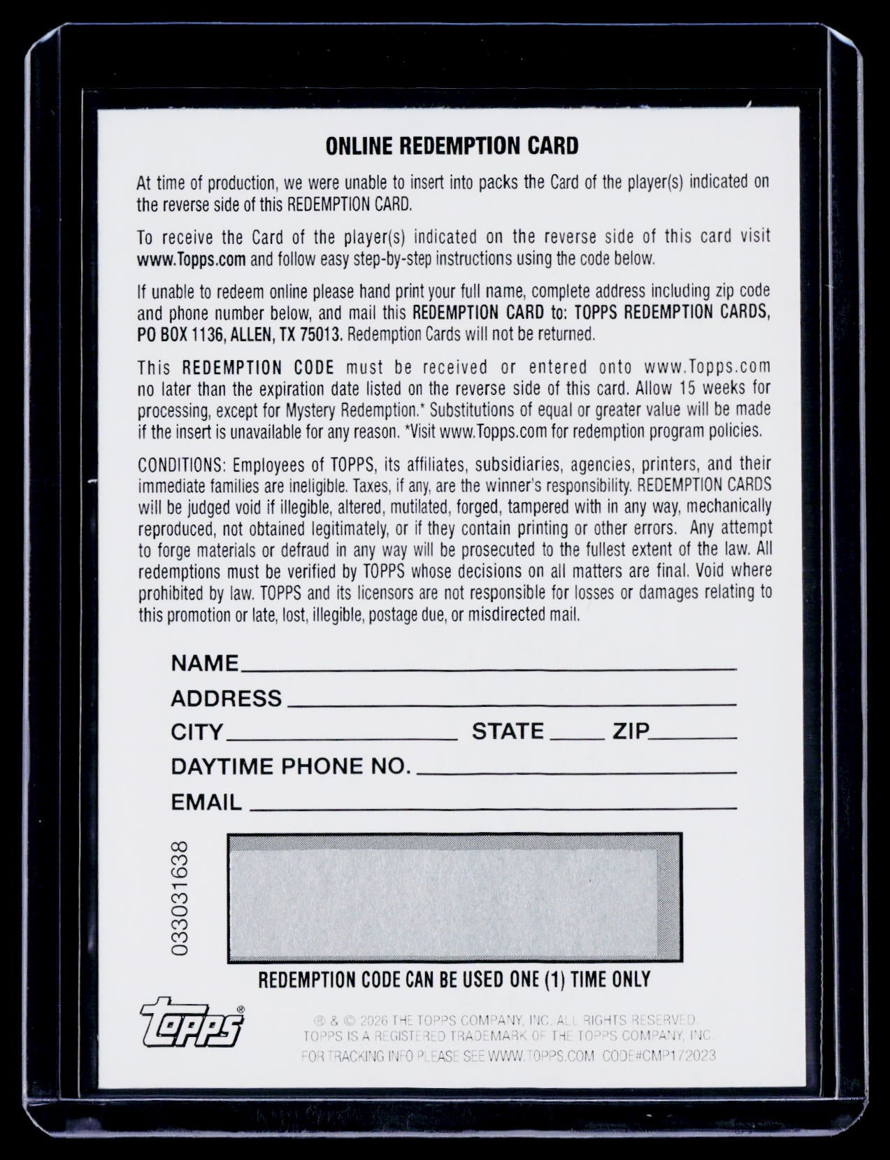 2025 Topps Resurgence Matthew Golden Rookie Signatures Parallel Auto REDEMPTION