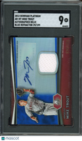 2012 Bowman Platinum Mike Trout Blue Refractor Patch Auto 29/199 SGC 9