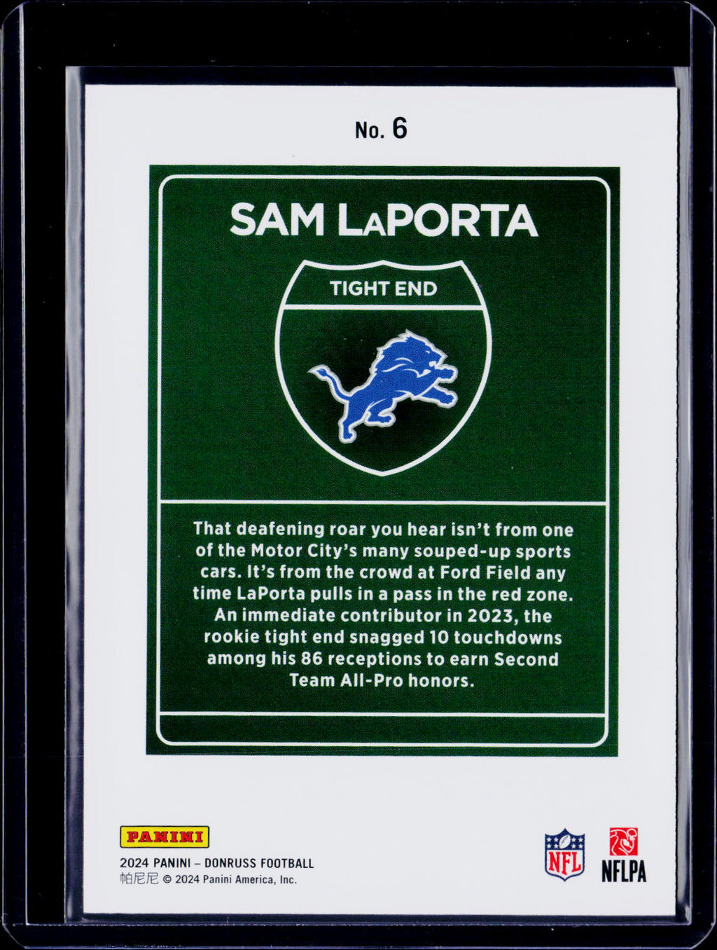 2024 Donruss Sam LaPorta Downtown