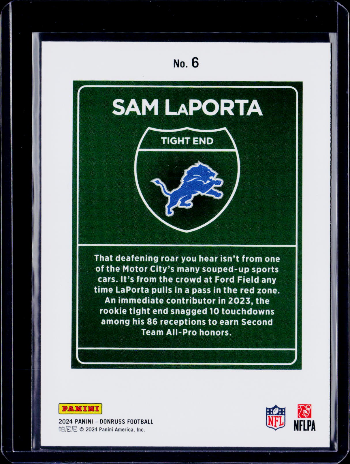 2024 Donruss Sam LaPorta Downtown