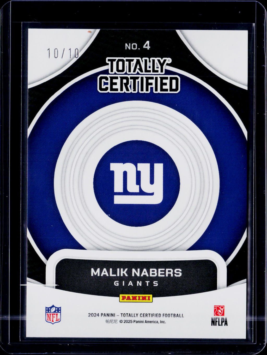 2024 Totally Certified Malik Navers On Target Gold Mirror /10