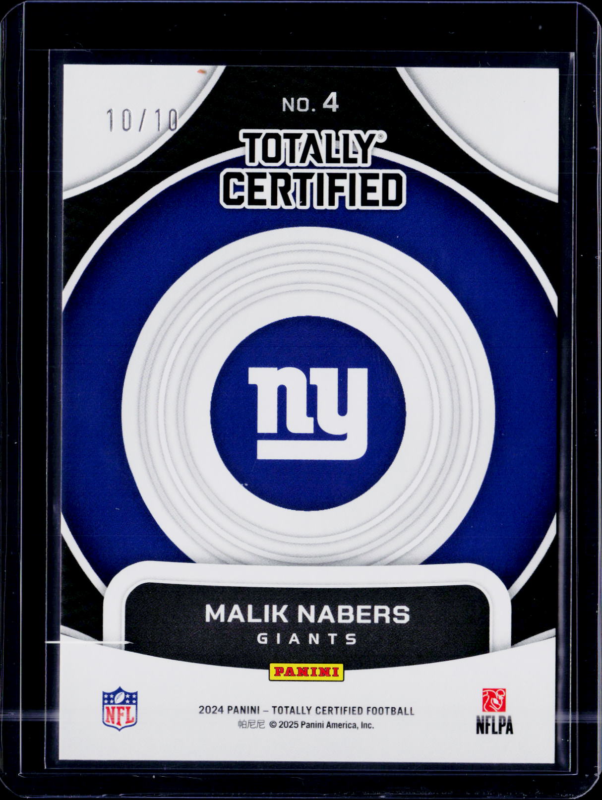 2024 Totally Certified Malik Navers On Target Gold Mirror /10