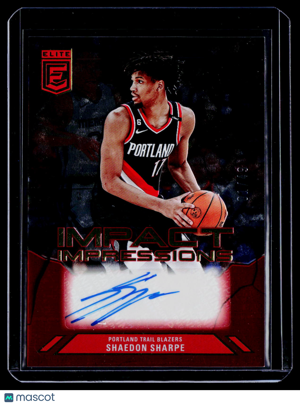 2023-24 Donruss Elite Shaedon Sharpe Impact Impressions Auto 1/49