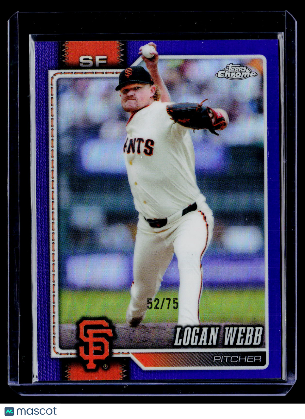 2026 Topps Chrome Logan Webb Purple Refractor 52/75