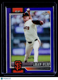 2026 Topps Chrome Logan Webb Purple Refractor 52/75