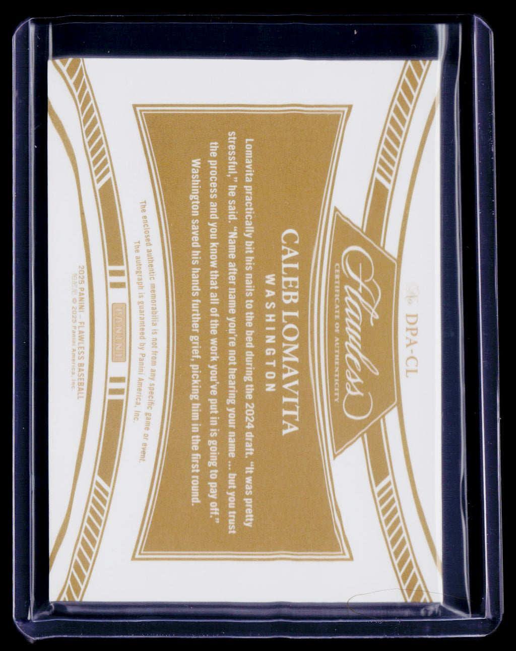 2025 Flawless Caleb Lomavita Patch Auto 3/15