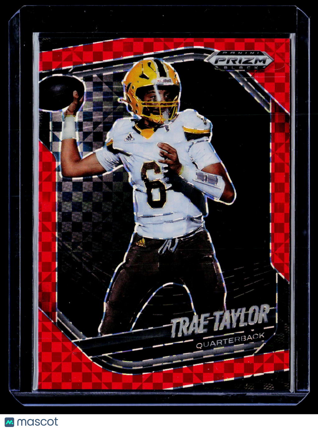 2025 Prizm Black Trae Taylor Red Checkerboard 15/75