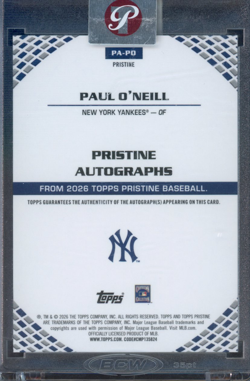 2026 Topps Pristine Paul O'Neill Auto