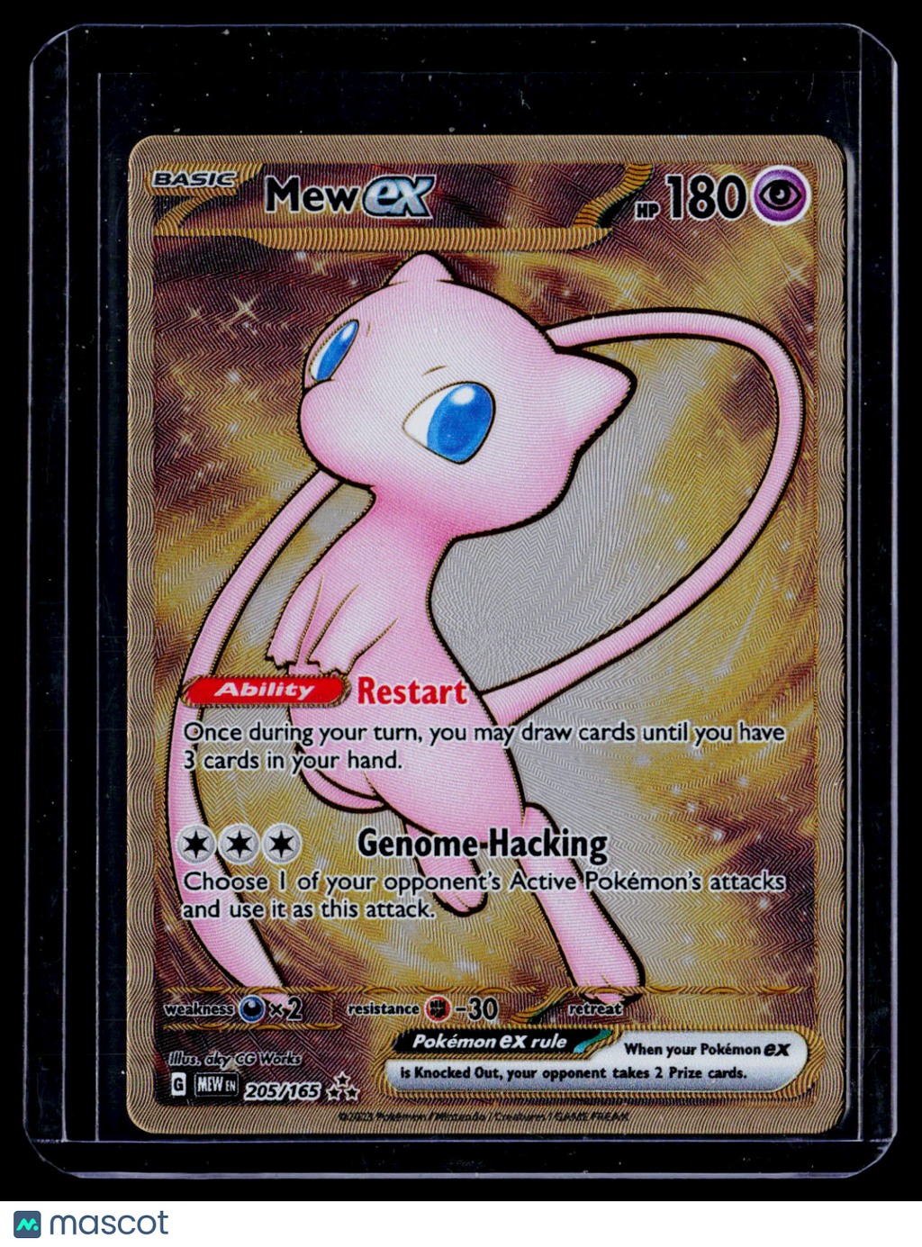 Pokemon Mew Ex 205 165 Metal Card